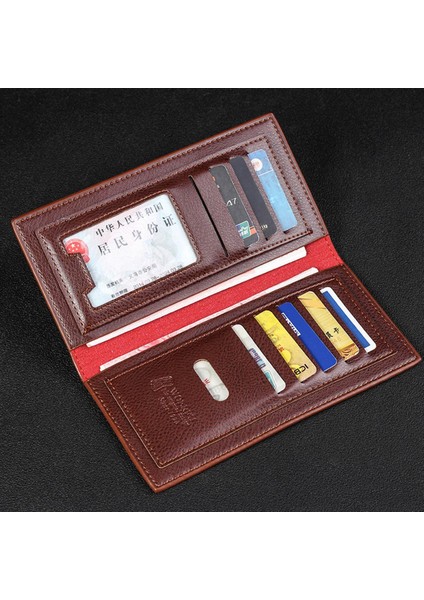 Erkek Uzun Cüzdan Lychee Desen Kore Cüzdan Çok Fonksiyonlu Cüzdan Çok Fonksiyonlu Cep Telefonu Çantası Fabrika Doğrudan Tedarik (Yurt Dışından)