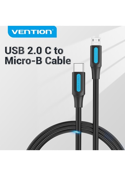 Vention Tip C Mikro USB Kablosu Hızlı USB Tip-C Adaptörü Samsung Huawei Xiaomi MacBook Pro Otg Cep Telefonu Mikro USB Kablosu (Yurt Dışından)