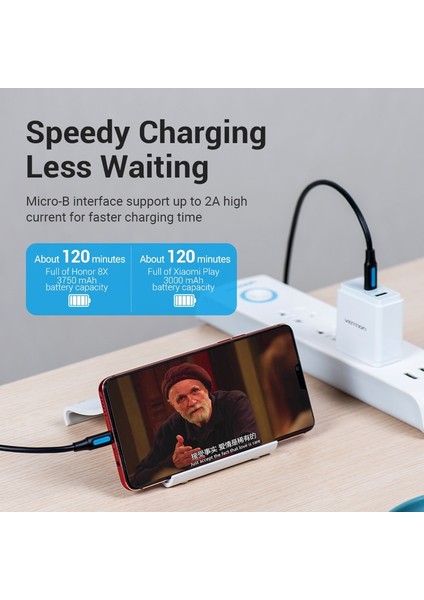 Vention Tip C Mikro USB Kablosu Hızlı USB Tip-C Adaptörü Samsung Huawei Xiaomi MacBook Pro Otg Cep Telefonu Mikro USB Kablosu (Yurt Dışından)