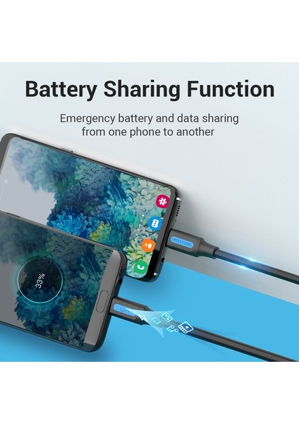 Vention Tip C Mikro USB Kablosu Hızlı USB Tip-C Adaptörü Samsung Huawei Xiaomi MacBook Pro Otg Cep Telefonu Mikro USB Kablosu (Yurt Dışından)