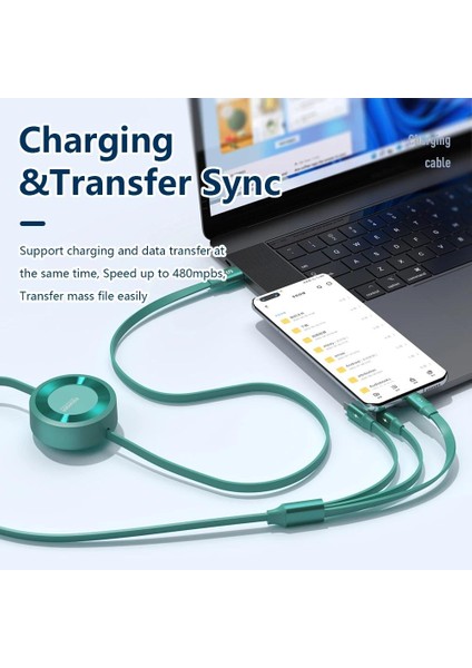 Essager 6A 66W 3 In 1 USB Kablosu iPhone Için Hızlı Şarj Mikro USB Tip C Xiaomi Samsung Poco Için Hızlı Şarj Geri Çekilebilir Kablo (Yurt Dışından) indirimleri