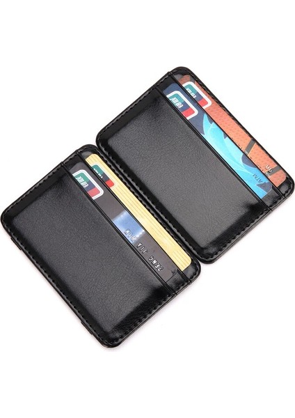 Yeni Inanılmaz Mini Sihirli Cüzdan Erkekler Için Kımlık Kredi Kartı Tutucu Küçük Pu Deri Debriyaj Para Çantası Ince Şerit Klip Çanta Adam Kılıfı (Yurt Dışından) fiyatları