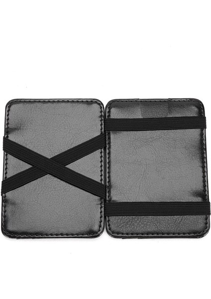 Yeni Inanılmaz Mini Sihirli Cüzdan Erkekler Için Kımlık Kredi Kartı Tutucu Küçük Pu Deri Debriyaj Para Çantası Ince Şerit Klip Çanta Adam Kılıfı (Yurt Dışından) modelleri