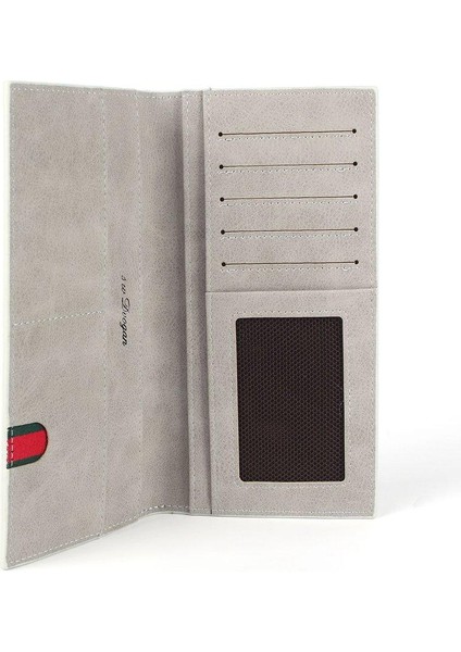 Ma Moda Erkekler Ultra-Ince Buzlu Uzun Iki Katlı Cüzdan Kart Tutucu Çanta Debriyaj (Yurt Dışından)