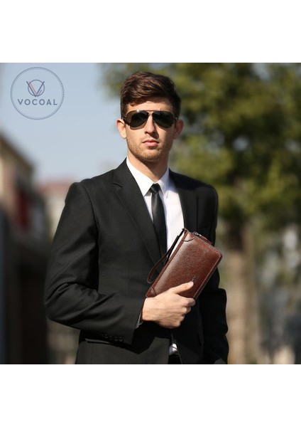 Vocoal Erkekler Uzun Cüzdan Moda Cüzdan Çanta Pu Deri Çanta Büyük Kapasiteli Kart Tutucu Uzun Debriyaj Sikke Çanta Fermuar Para Çantası Erkekler Için Uzun Cüzdan Erkek Cüzdan (Yurt Dışından) fırsatları