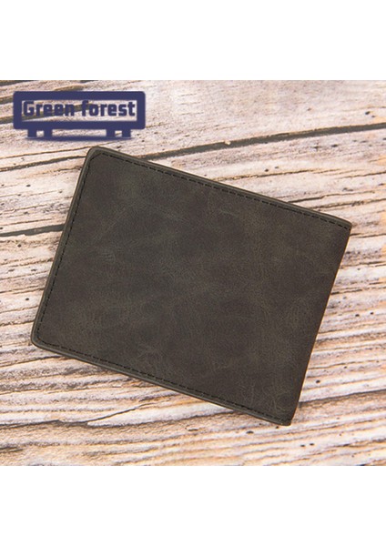 Yeşil Orman Seyahat Cüzdanı Ultra-Ince Minimalist Iş Erkek Ikiye Katlanmış Ince Cüzdan (Yurt Dışından) modelleri