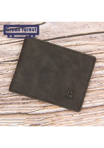 Yeşil Orman Seyahat Cüzdanı Ultra-Ince Minimalist Iş Erkek Ikiye Katlanmış Ince Cüzdan (Yurt Dışından) indirimleri