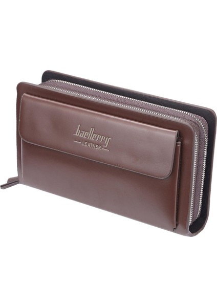 Baellerry Erkek Cüzdan Büyük Kapasiteli Iş Erkek Cüzdan Erkekler Için Cep Cep Cüzdan Kahve (Yurt Dışından)