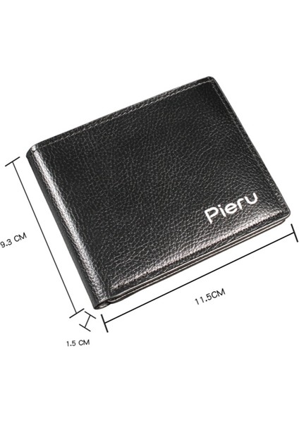 Retro Erkek Cüzdan Lüks Iş Cüzdan Pu Deri Bilet Klipsi Kart Tutucu Para Çanta Sikke Çanta Lychee Desen Kart Tutucu Çanta (Yurt Dışından) modelleri