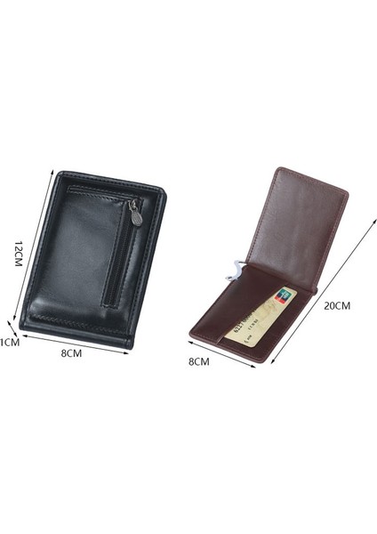 Yeni Mini Erkek Deri Para Klipsli Cüzdan Para Cebi Ince Çanta Adam Mıknatıs Çile Küçük Fermuarlı Para Çantası (Yurt Dışından) fırsatları