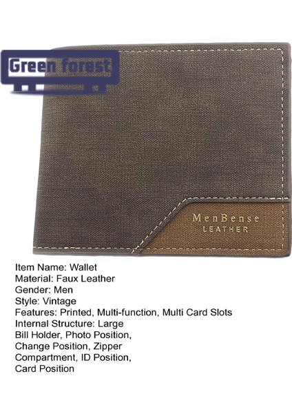 Yeşil Orman Iş Cüzdanı Baskılı Taşınabilir Nakit Tutucu Çanta (Yurt Dışından) modelleri