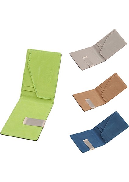 Microgood Erkek Moda Suni Deri Sihirli Kredi Kartı Kimlik Tutucu Para Klipsi Kısa Cüzdan (Yurt Dışından) fırsatları
