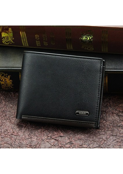 Erkek Cüzdan Kısa Iş Rahat Yatay Bozuk Para Cüzdanı Çok Fonksiyonlu Üç Katlı Para Çantası Tasarımcı Cüzdan Kart Kılıfı (Yurt Dışından) fiyatları