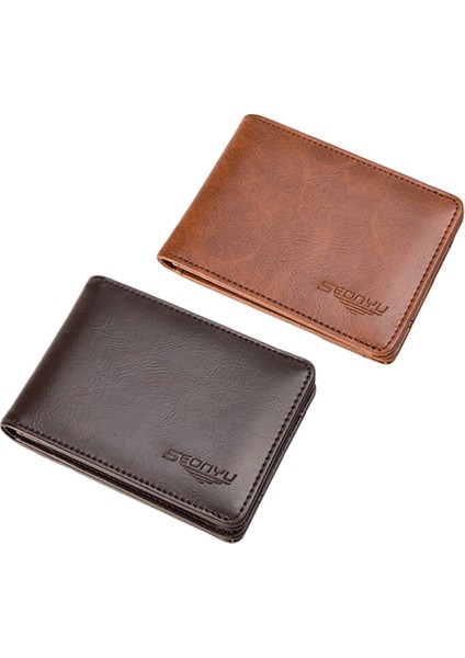 Microgood Moda Domuz Derisi Hakiki Deri Bifold Cüzdan Kart Fotoğraf Tutucu Erkek Kısa Çanta (Yurt Dışından) fırsatları