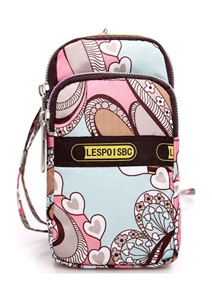 Sevimli Baskılı Telefon Kılıfı Omuz Askısı Bilek Spor Çanta Kılıfı Mini Para Cüzdanı (Yurt Dışından) fiyatları