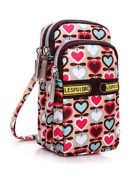 Sevimli Baskılı Telefon Kılıfı Omuz Askısı Bilek Spor Çanta Kılıfı Mini Para Cüzdanı (Yurt Dışından) fırsatları