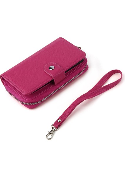 Çeşitli Iphone 5s Üstü Için Lüks Fermuarlı Cüzdan Manyetik Deri Kılıf Kapağı (Yurt Dışından)