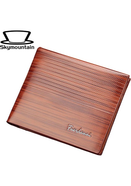 Skymountain Erkek Madeni Para Cüzdanı Pürüzsüz Yüzeyli Kompakt Boyutlu Ince Dokulu Cüzdan Çanta (Yurt Dışından)