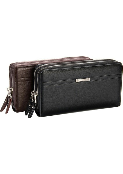 Baellerry Erkek Debriyaj Cüzdan Pu Büyük Kapasiteli Erkek Cüzdan Iş Katı Erkek Çantalar Siyah (Yurt Dışından) indirimleri