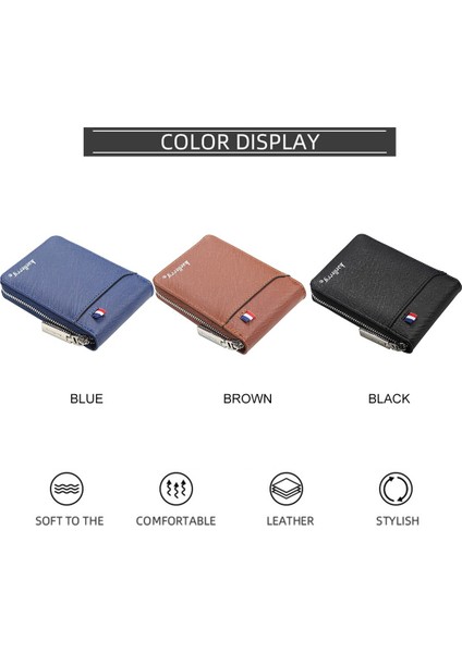 Yeni Cüzdan Erkek Kısa Küçük Çok Fonksiyonlu El Kartı Tutucu Pu Iş Fermuarlı Çanta Moda Yüksek Kaliteli Rahat (Yurt Dışından) indirimleri