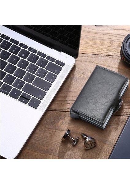 Rfıd Pop Up Kredi Kartı Tutucu Cüzdan Çok Yuvalı Güvenlik Engelleme Kartı Kılıfı (Yurt Dışından) indirimleri