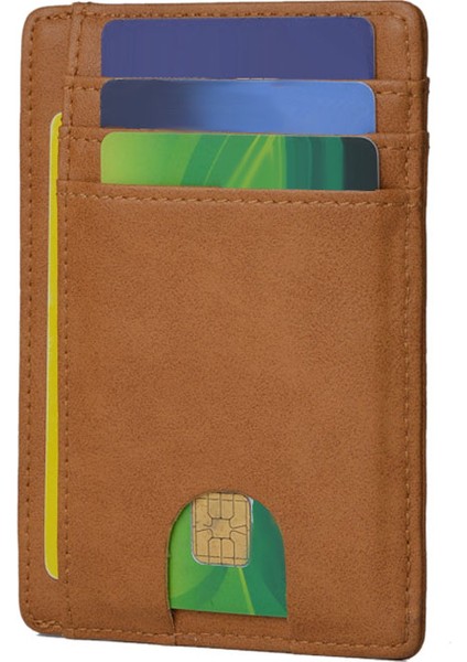Jınbaolaı Rfid Erkek Cüzdan Küçük Deri Kredi Kartı Tutucu Iş Erkek Mini Cüzdan Bozuk Para Cüzdanı Kadın Kahverengi (Yurt Dışından) fiyatları