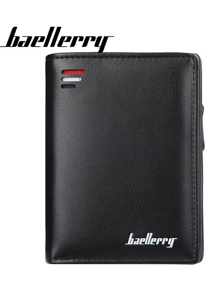 Baellerry Cüzdan Erkek Kısa Avrupa ve Amerika Dikey Çoklu Kart Snap Bozuk Para Cüzdanı Moda Gençlik Kart Çantası Erkekler (Yurt Dışından) modelleri