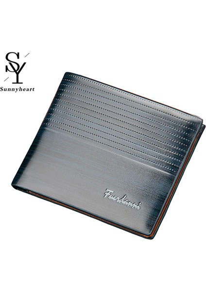 Sunnyheart Erkek Kredi Kartı Cüzdanı Kısa Stil Kabartma Alfabe Cüzdan Çanta (Yurt Dışından)