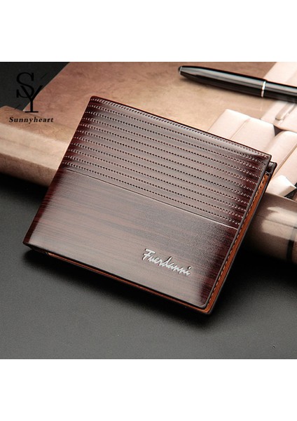 Sunnyheart Erkek Kredi Kartı Cüzdanı Kısa Stil Kabartma Alfabe Cüzdan Çanta (Yurt Dışından) fırsatları