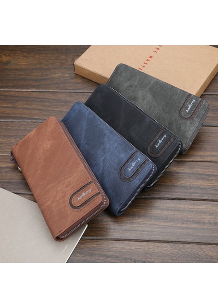 Yfashion Erkek Cüzdan Pu Iş Çantası Fermuar Çok Fonksiyonlu Kart Yuvası Uzun Yatay Cüzdan (Yurt Dışından) fırsatları
