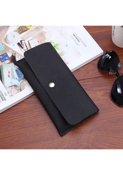 Blevolo Kadınlar Için Hediyeler Kadın Ince Uzun Çanta Yumuşak Katı El Çantası Çoklu Kart Yuvası Para Cebi Pu Bayanlar Cüzdan (Yurt Dışından)