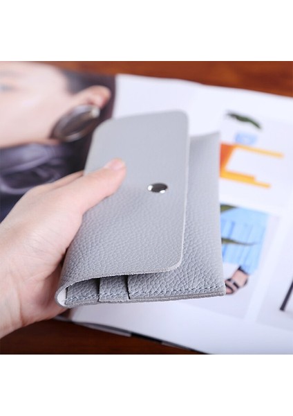 Blevolo Kadınlar Için Hediyeler Kadın Ince Uzun Çanta Yumuşak Katı El Çantası Çoklu Kart Yuvası Para Cebi Pu Bayanlar Cüzdan (Yurt Dışından) modelleri