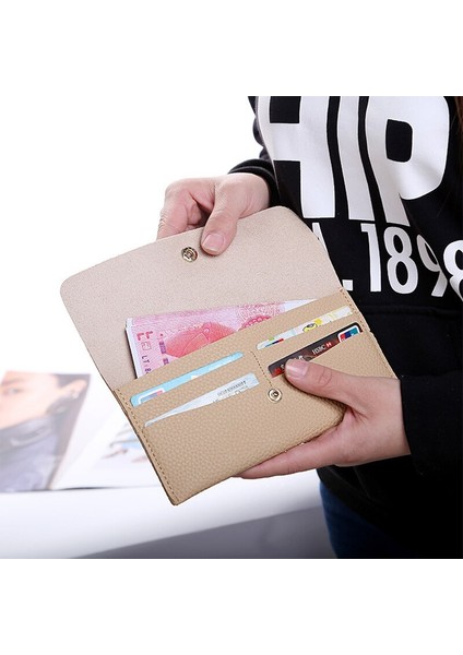 Blevolo Kadınlar Için Hediyeler Kadın Ince Uzun Çanta Yumuşak Katı El Çantası Çoklu Kart Yuvası Para Cebi Pu Bayanlar Cüzdan (Yurt Dışından) indirimleri