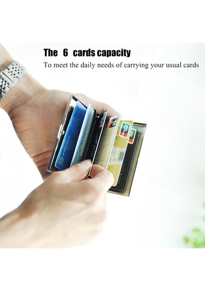 Paslanmaz Çelik Iş Kimliği Kredi Kartı Tutucu Rfıd Engelleme Koruyucu Kılıf Kutusu (Yurt Dışından) fırsatları