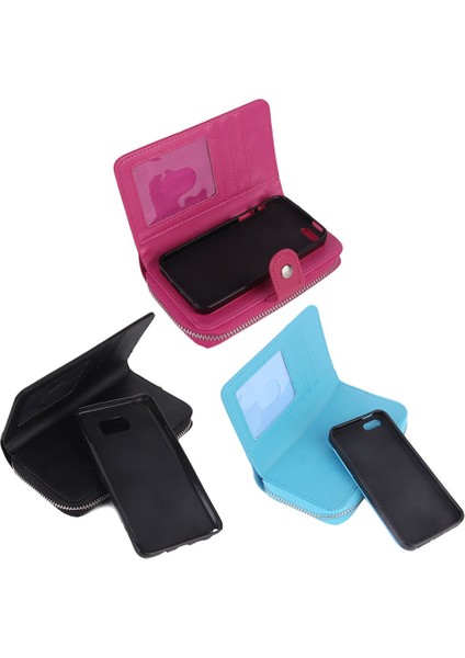 Çeşitli Iphone 5s Üstü Için Lüks Fermuarlı Cüzdan Manyetik Deri Kılıf Kapağı (Yurt Dışından) indirimleri