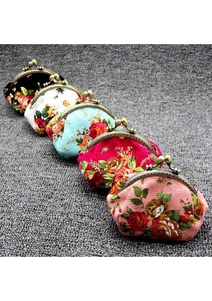 Cüzdan, Bayan Vintage Çiçek Mini Para Cüzdanı Cüzdan El Çantası (Beyaz) (Yurt Dışından) indirimleri