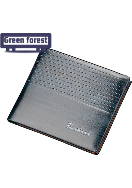 Yeşil Orman Erkekler Bozuk Para Cüzdanı Kısa Stil Kabartma Mektup Nakit Tutucu Çanta (Yurt Dışından) fiyatları