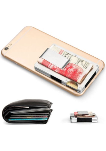 Microgood Rfıd Engelleme Paslanmaz Çelik Para Klipsi Kredi Kartı Tutucu Elastik Bant Cüzdan (Yurt Dışından) modelleri