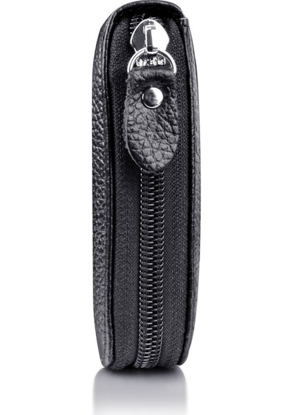 Erkek Cüzdan Hakiki Deri Kredi Kartı Tutucu Rfıd Engelleme Fermuarlı Cebi Erkek Çantası (Yurt Dışından) fırsatları