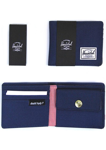 Herschel Kanvas Oxford Kumaş Malzemesi 1 * Pu Suni Deri / Su Geçirmez Dayanıklı ve Şık Cüzdan (Yurt Dışından)