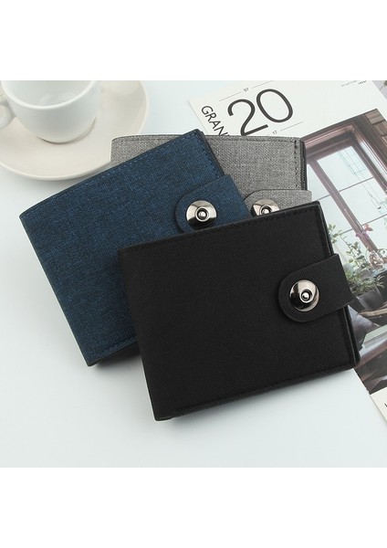 Cüzdan Erkek Moda Kanvas Katlama Kısa Çanta Eğlence Taşınabilir Para Para Klip Kart Sahibinin Lüks Cüzdan Fotoğraf Çantası Erkekler Için (Yurt Dışından) fırsatları