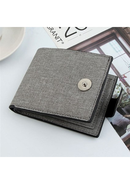 Cüzdan Erkek Moda Kanvas Katlama Kısa Çanta Eğlence Taşınabilir Para Para Klip Kart Sahibinin Lüks Cüzdan Fotoğraf Çantası Erkekler Için (Yurt Dışından) indirimleri