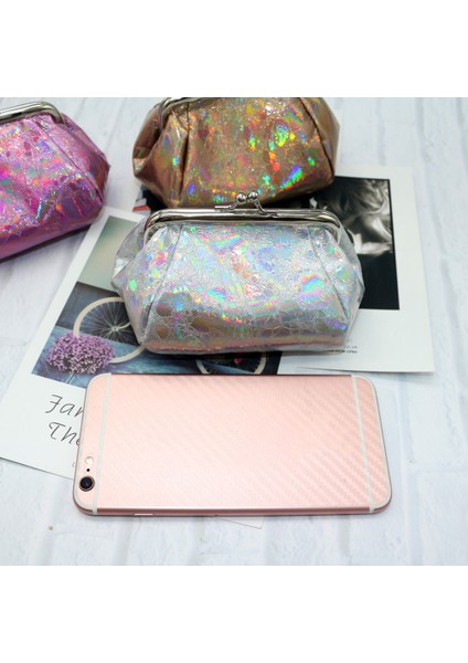 Moda Lazer Holografik Kadın Öpücük Kilit Bozuk Para Cüzdanı Kart Anahtarları Tutucu Cüzdan (Yurt Dışından) modelleri