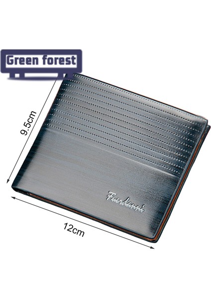 Yeşil Orman Erkekler Bozuk Para Cüzdanı Kısa Stil Kabartma Mektup Nakit Tutucu Çanta (Yurt Dışından) fırsatları