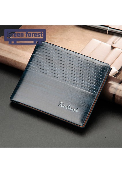 Yeşil Orman Erkekler Bozuk Para Cüzdanı Kısa Stil Kabartma Mektup Nakit Tutucu Çanta (Yurt Dışından) indirimleri