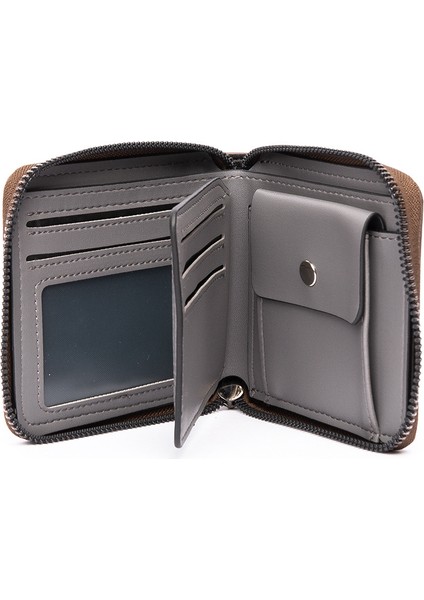 Fabrika 2022 Yeni Kore Cüzdan Erkek Kısa Yatay Retro Cüzdan Çok Fonksiyonlu Ekose Küçük Cüzdan (Yurt Dışından) indirimleri