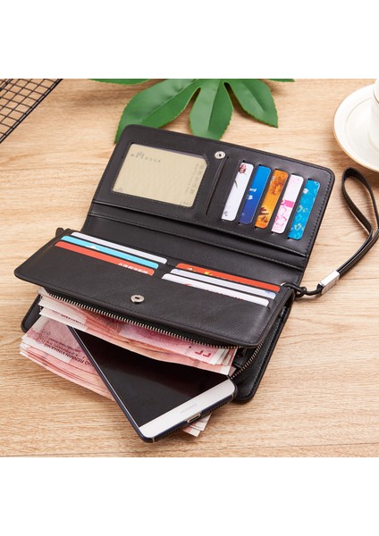 Cüzdan Fabrikası 2020 Yeni Avrupa ve Amerikan Tarzı Debriyaj Çantalar Erkek Iş Uzun Çok Fonksiyonlu Cüzdan Cep Telefonu Çantası (Yurt Dışından) modelleri