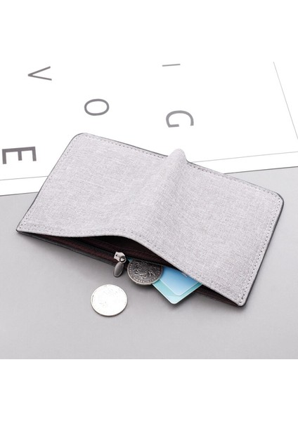 Tuval Erkek Cüzdanı Siyah/mavi/gri Kartvizitlik Cüzdan Kılıfı Erkek Kısa Çanta 2022 Moda Para Kartı Çantası (Yurt Dışından) modelleri