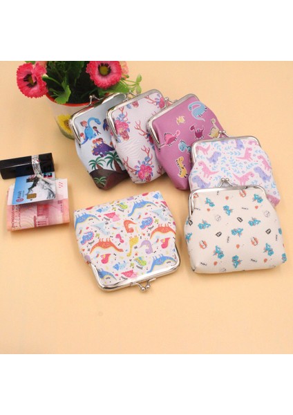 Kadınlar Sevimli Dinozor Suni Deri Öpücük Kilit Mini Cüzdan Debriyaj Nakit Para Çanta (Yurt Dışından) fırsatları