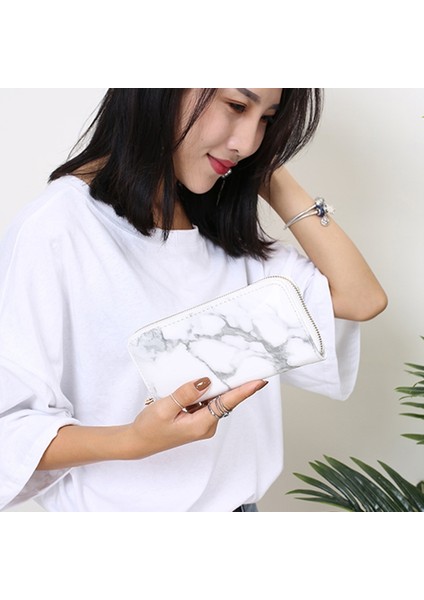 Rahat Bayan Cüzdan Çantalar Tote Mermer Rugan El Çantası Kızlar Fermuar Kart Para Para Tutucu Kılıfı Paketi Yeşil (Yurt Dışından) modelleri